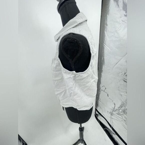 Lone star sleeveless‎ jean strip shirt size large - Picture 5 of 5